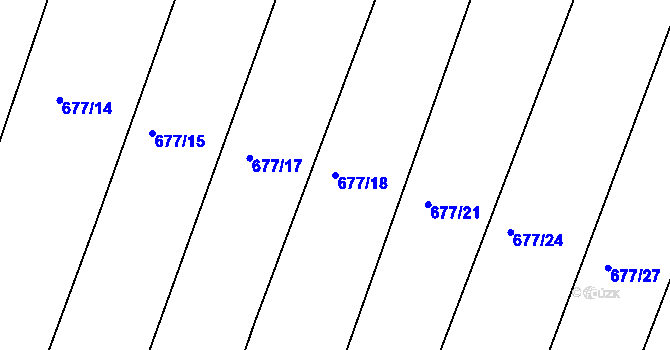 Parcela st. 677/18 v KÚ Mrač, Katastrální mapa