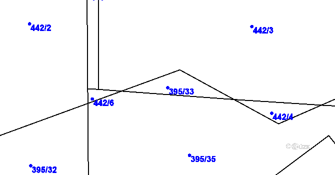 Parcela st. 395/33 v KÚ Mrákotín u Skutče, Katastrální mapa