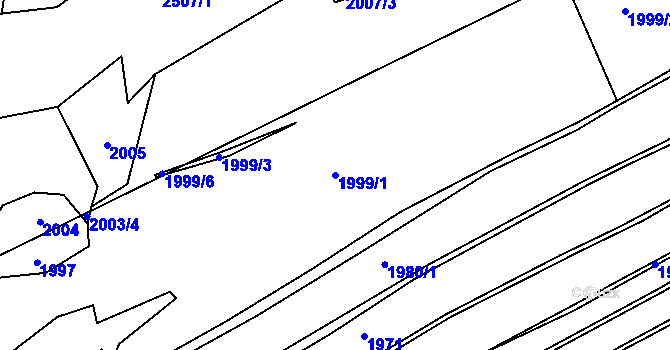 Parcela st. 1999/1 v KÚ Mrákotín u Telče, Katastrální mapa