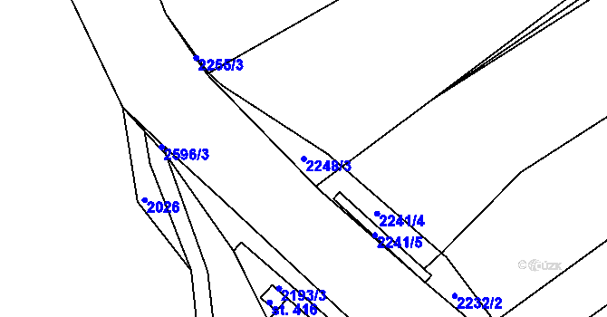 Parcela st. 2248/3 v KÚ Mrákotín u Telče, Katastrální mapa