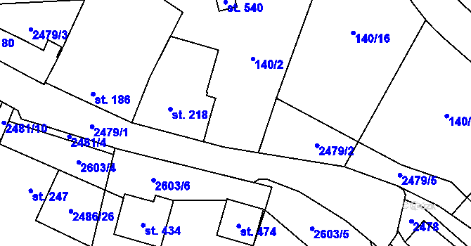 Parcela st. 2479/4 v KÚ Mrákotín u Telče, Katastrální mapa
