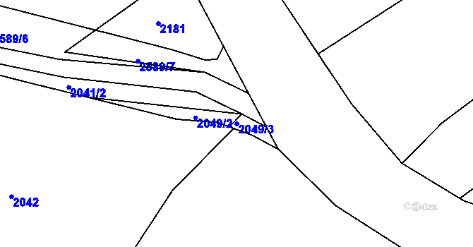 Parcela st. 2049/3 v KÚ Mrákotín u Telče, Katastrální mapa