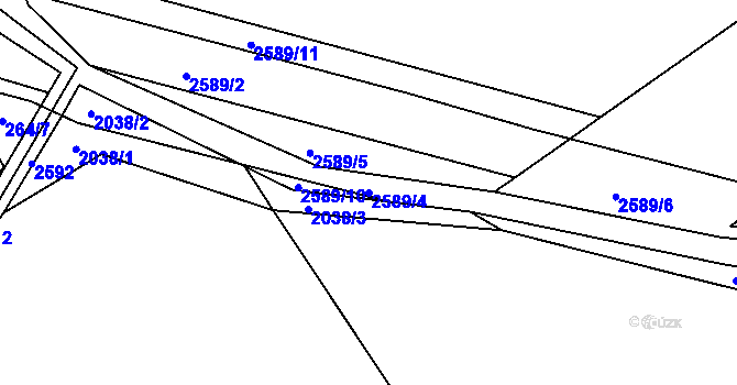 Parcela st. 2589/4 v KÚ Mrákotín u Telče, Katastrální mapa
