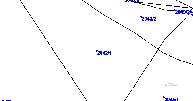 Parcela st. 2042/1 v KÚ Mrákotín u Telče, Katastrální mapa