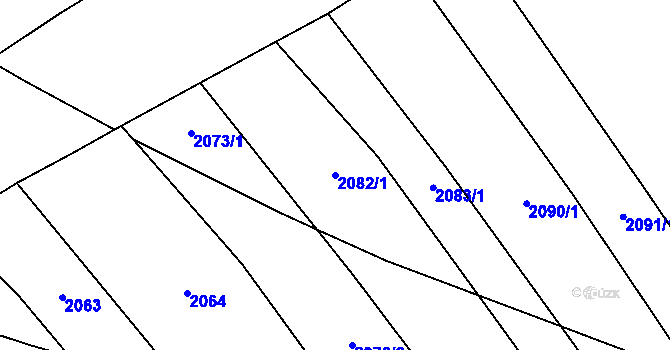 Parcela st. 2082/1 v KÚ Mrákotín u Telče, Katastrální mapa