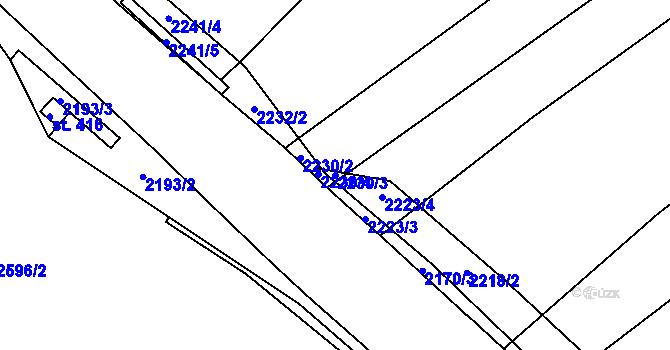 Parcela st. 2230/3 v KÚ Mrákotín u Telče, Katastrální mapa