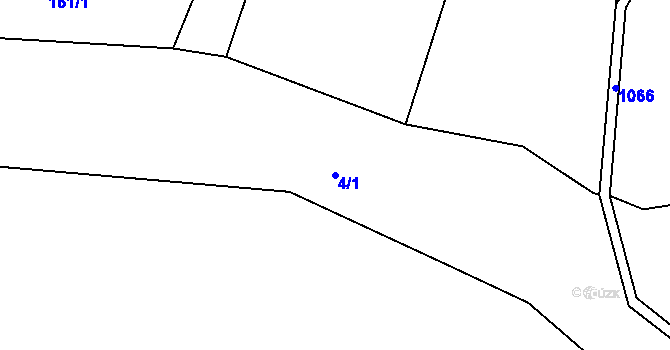 Parcela st. 4/1 v KÚ Praskolesy u Mrákotína, Katastrální mapa
