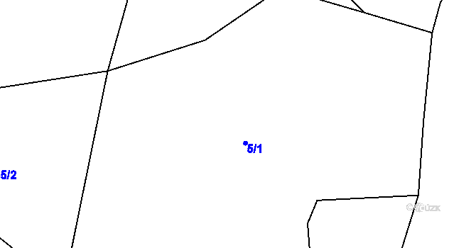 Parcela st. 5/4 v KÚ Praskolesy u Mrákotína, Katastrální mapa