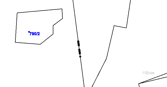 Parcela st. 267/2 v KÚ Praskolesy u Mrákotína, Katastrální mapa