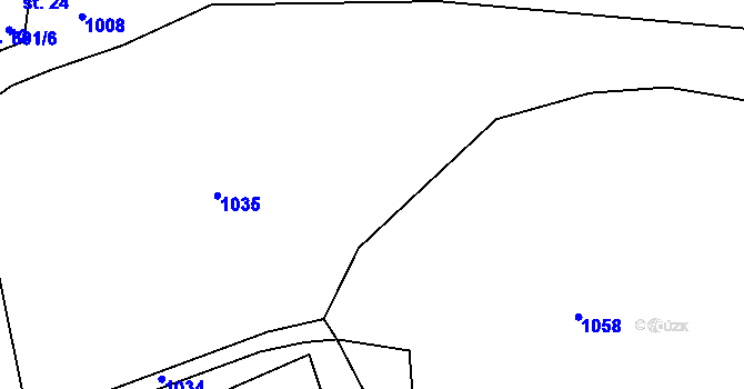 Parcela st. 301/1 v KÚ Praskolesy u Mrákotína, Katastrální mapa