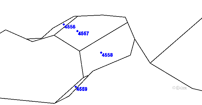 Parcela st. 4558 v KÚ Mrákov, Katastrální mapa