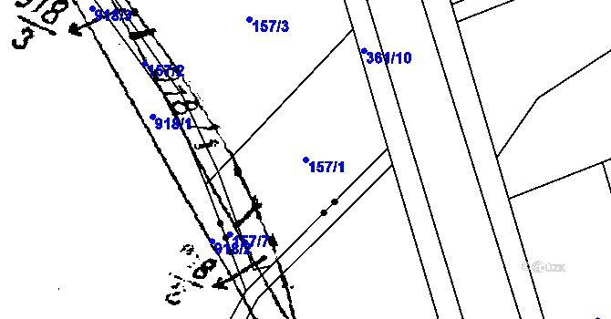 Parcela st. 157/1 v KÚ Mramotice, Katastrální mapa