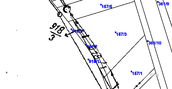 Parcela st. 157/2 v KÚ Mramotice, Katastrální mapa