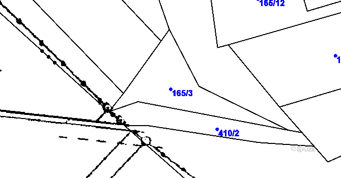 Parcela st. 165/3 v KÚ Mramotice, Katastrální mapa