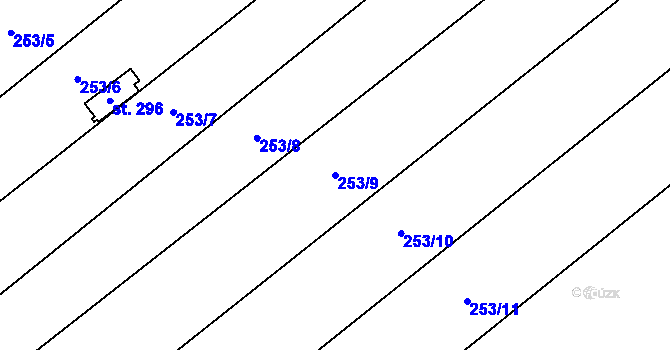 Parcela st. 253/9 v KÚ Mramotice, Katastrální mapa