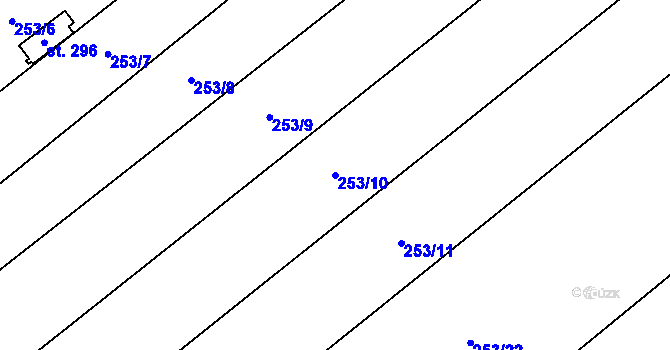 Parcela st. 253/10 v KÚ Mramotice, Katastrální mapa