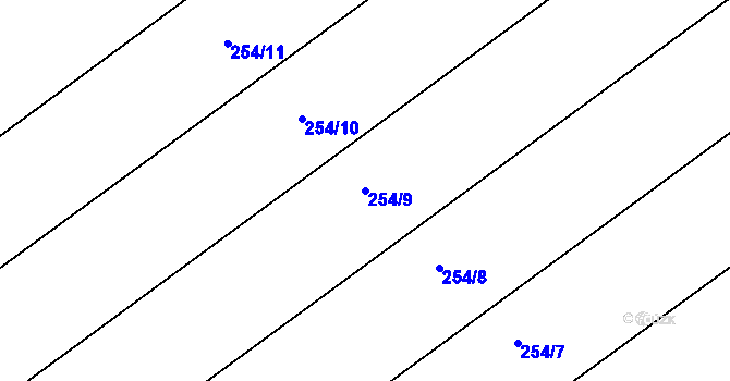 Parcela st. 254/9 v KÚ Mramotice, Katastrální mapa
