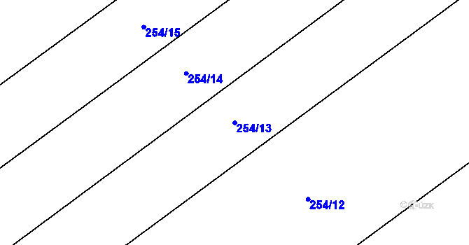 Parcela st. 254/13 v KÚ Mramotice, Katastrální mapa