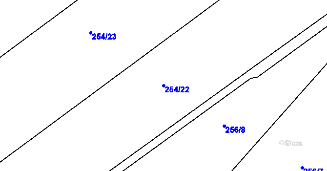 Parcela st. 254/22 v KÚ Mramotice, Katastrální mapa