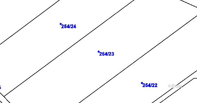 Parcela st. 254/23 v KÚ Mramotice, Katastrální mapa
