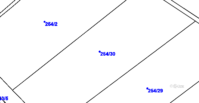 Parcela st. 254/30 v KÚ Mramotice, Katastrální mapa