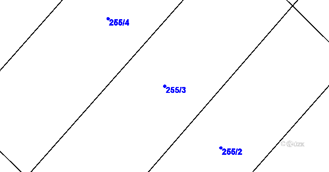 Parcela st. 255/3 v KÚ Mramotice, Katastrální mapa