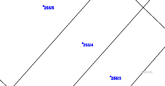 Parcela st. 255/4 v KÚ Mramotice, Katastrální mapa