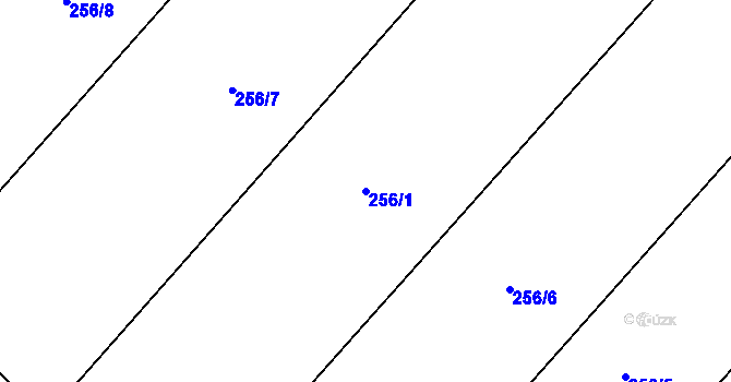 Parcela st. 256/1 v KÚ Mramotice, Katastrální mapa