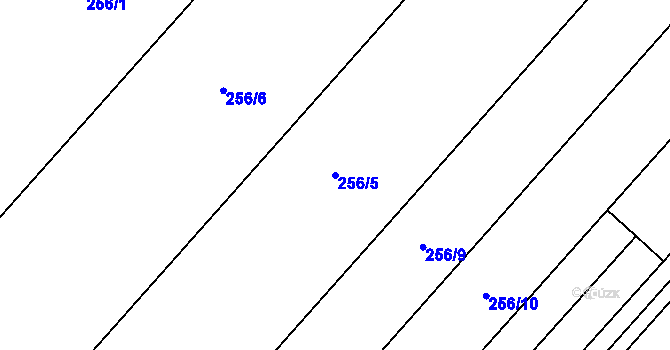 Parcela st. 256/5 v KÚ Mramotice, Katastrální mapa