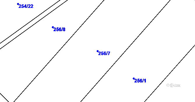 Parcela st. 256/7 v KÚ Mramotice, Katastrální mapa