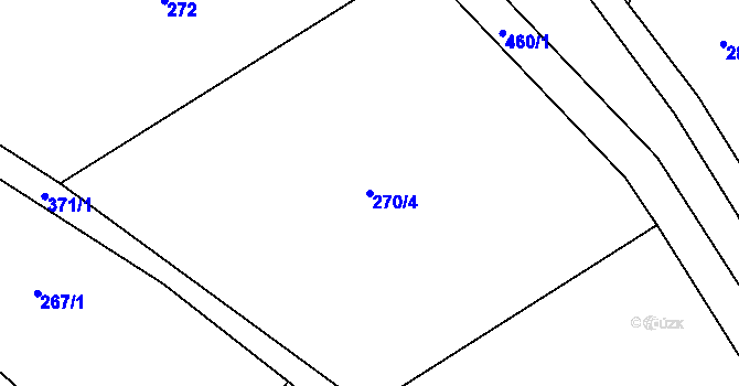 Parcela st. 270/4 v KÚ Mramotice, Katastrální mapa