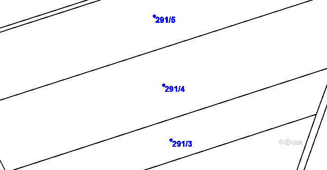 Parcela st. 291/4 v KÚ Mramotice, Katastrální mapa