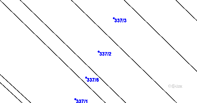 Parcela st. 337/2 v KÚ Mramotice, Katastrální mapa