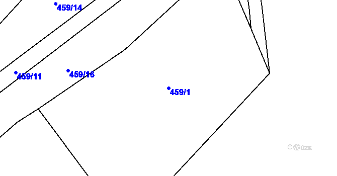 Parcela st. 459/1 v KÚ Mramotice, Katastrální mapa