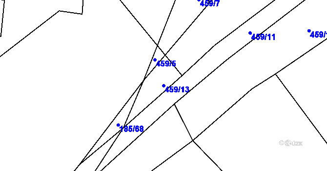 Parcela st. 459/13 v KÚ Mramotice, Katastrální mapa