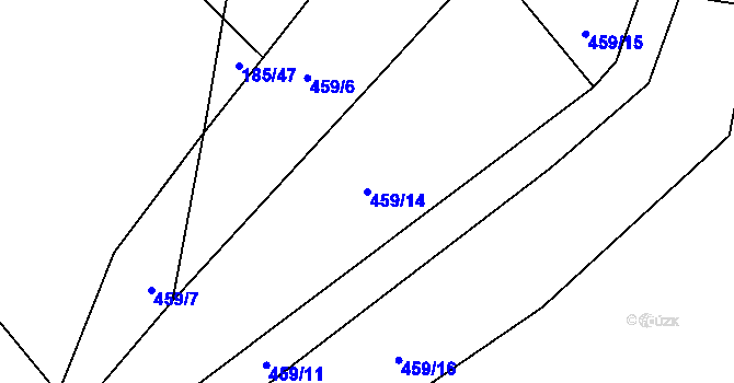 Parcela st. 459/14 v KÚ Mramotice, Katastrální mapa