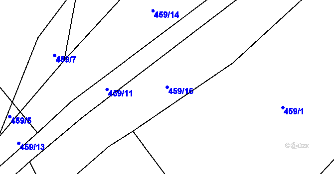 Parcela st. 459/16 v KÚ Mramotice, Katastrální mapa