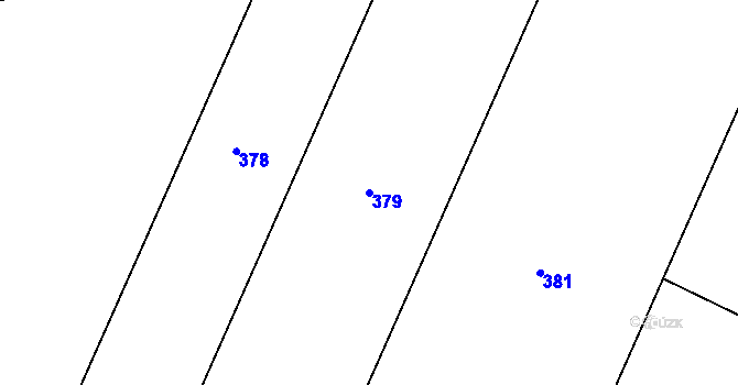 Parcela st. 379 v KÚ Mratín, Katastrální mapa
