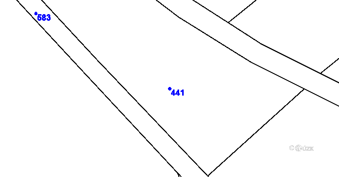 Parcela st. 441 v KÚ Mratín, Katastrální mapa