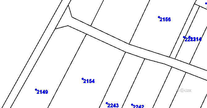 Parcela st. 228 v KÚ Mrlínek, Katastrální mapa