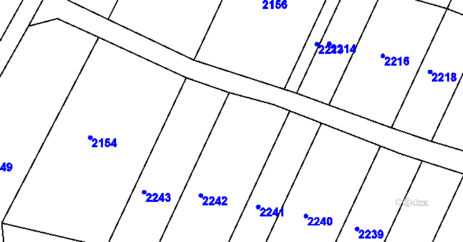 Parcela st. 231 v KÚ Mrlínek, Katastrální mapa