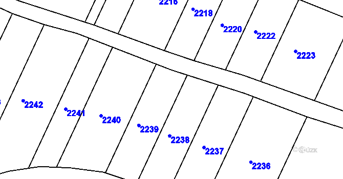 Parcela st. 236 v KÚ Mrlínek, Katastrální mapa