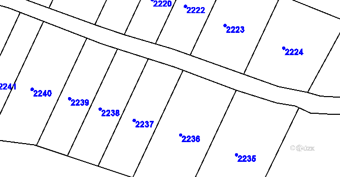Parcela st. 238 v KÚ Mrlínek, Katastrální mapa