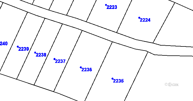 Parcela st. 239 v KÚ Mrlínek, Katastrální mapa