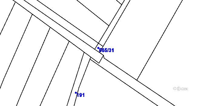 Parcela st. 583/18 v KÚ Mrlínek, Katastrální mapa
