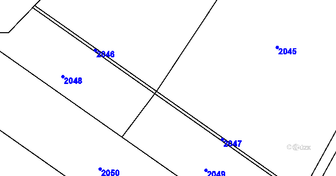 Parcela st. 616 v KÚ Mrlínek, Katastrální mapa