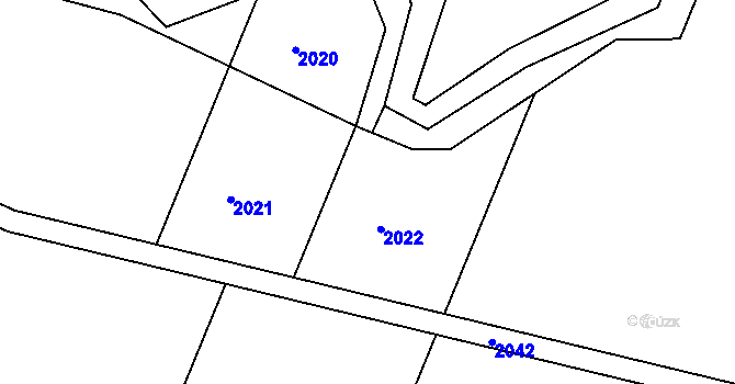 Parcela st. 650/31 v KÚ Mrlínek, Katastrální mapa