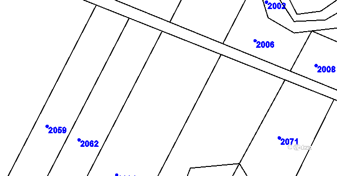 Parcela st. 652 v KÚ Mrlínek, Katastrální mapa