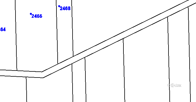 Parcela st. 860/10 v KÚ Mrlínek, Katastrální mapa