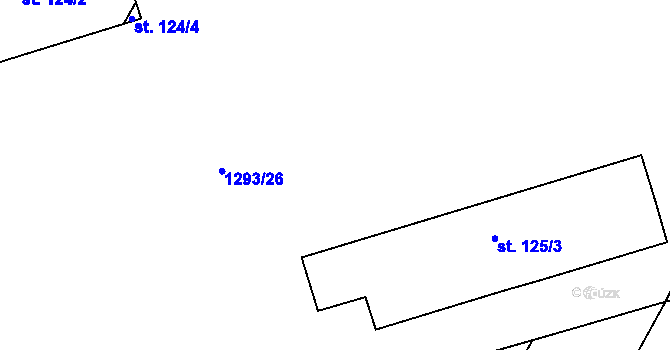 Parcela st. 1293/28 v KÚ Mrlínek, Katastrální mapa